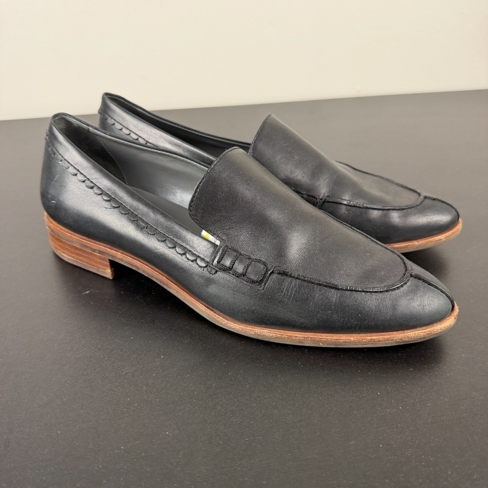 The FLEXX Bowery Loafers Women's 10M Black Leather Casual Slip On Comfortable